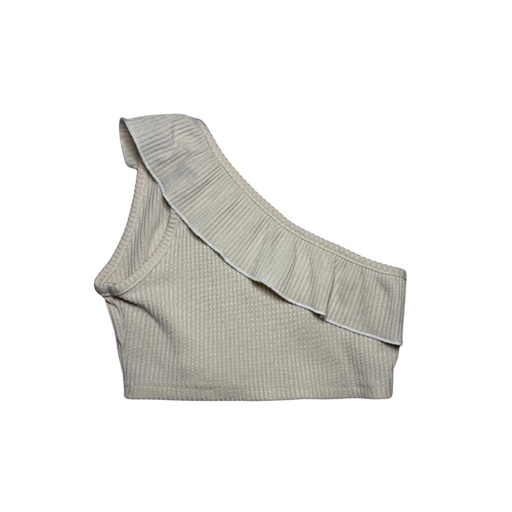 Kids One-Shoulder Ruffle Crop Top